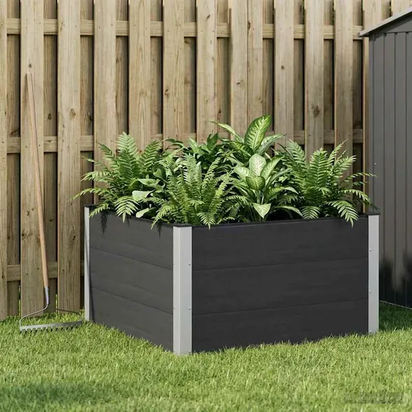 Jardinière surélevée Noir 100 x 100 x 54 cm