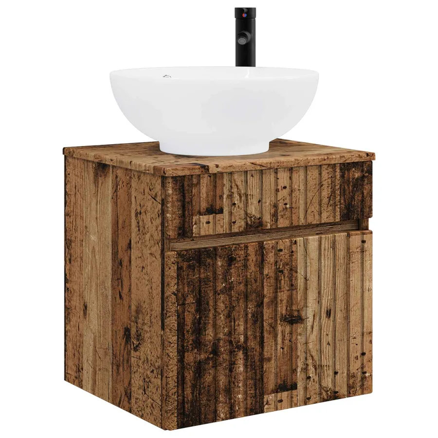 Meuble de lavabo mural Bois ancien 49 x 44,5 x 66,5 cm - 2