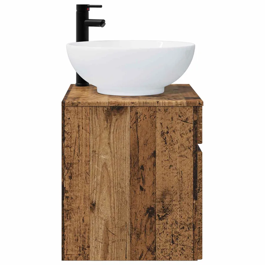 Meuble de lavabo mural Bois ancien 49 x 44,5 x 66,5 cm - 3