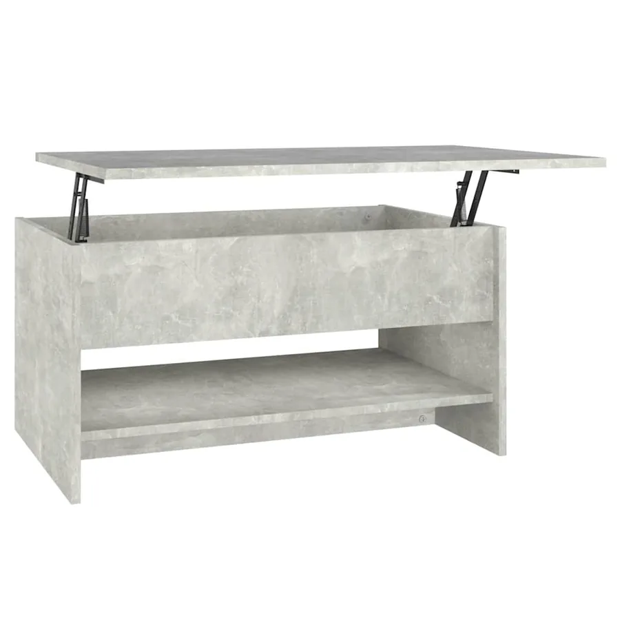 Table basse Gris béton 80x50x40 cm Bois d'ingénierie - 2