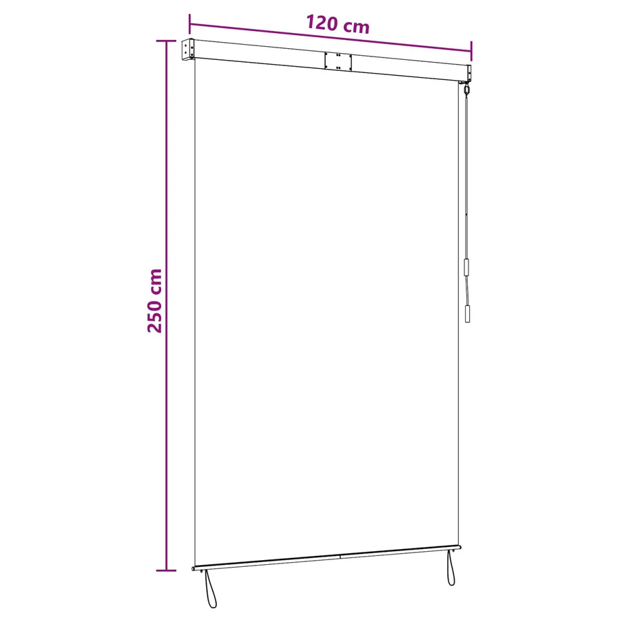 Store enrouleur Anthracite et blanc 120 x 250 cm - 10