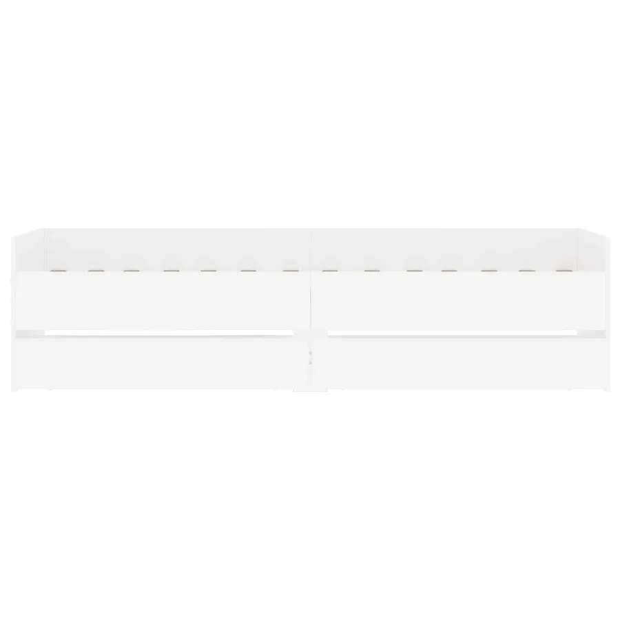 Cadre de lit avec rangement Blanc 80 x 200 cm Bois d'ingénierie - 6