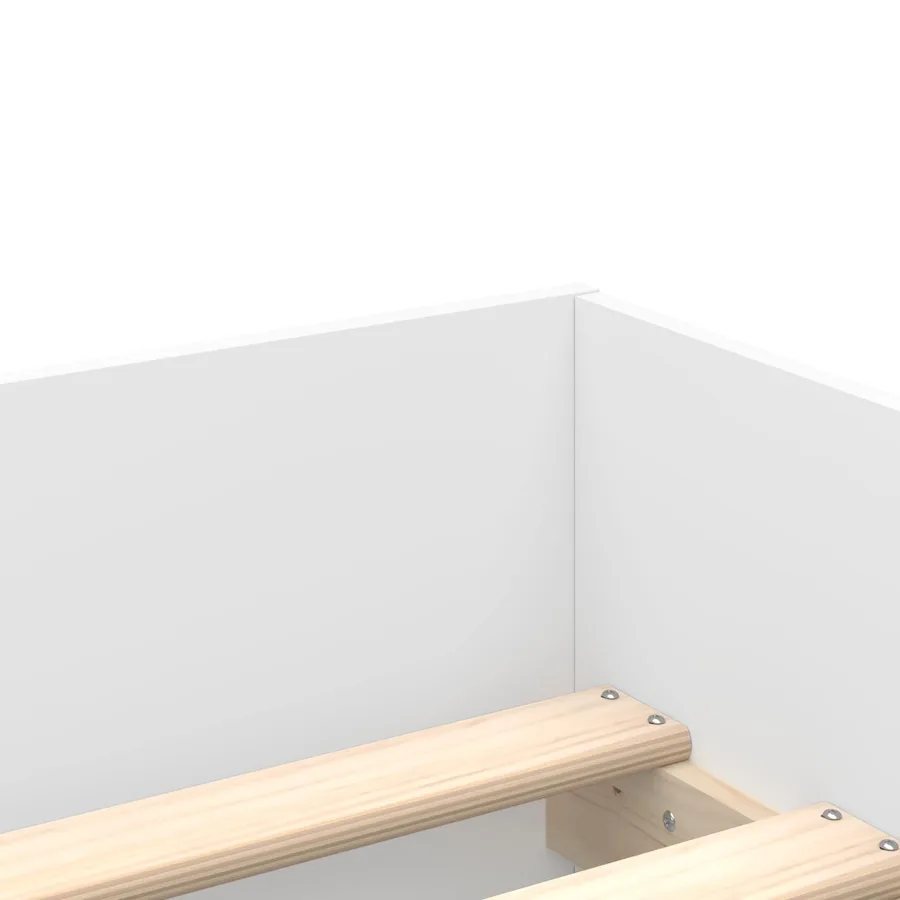 Cadre de lit avec rangement Blanc 80 x 200 cm Bois d'ingénierie - 8