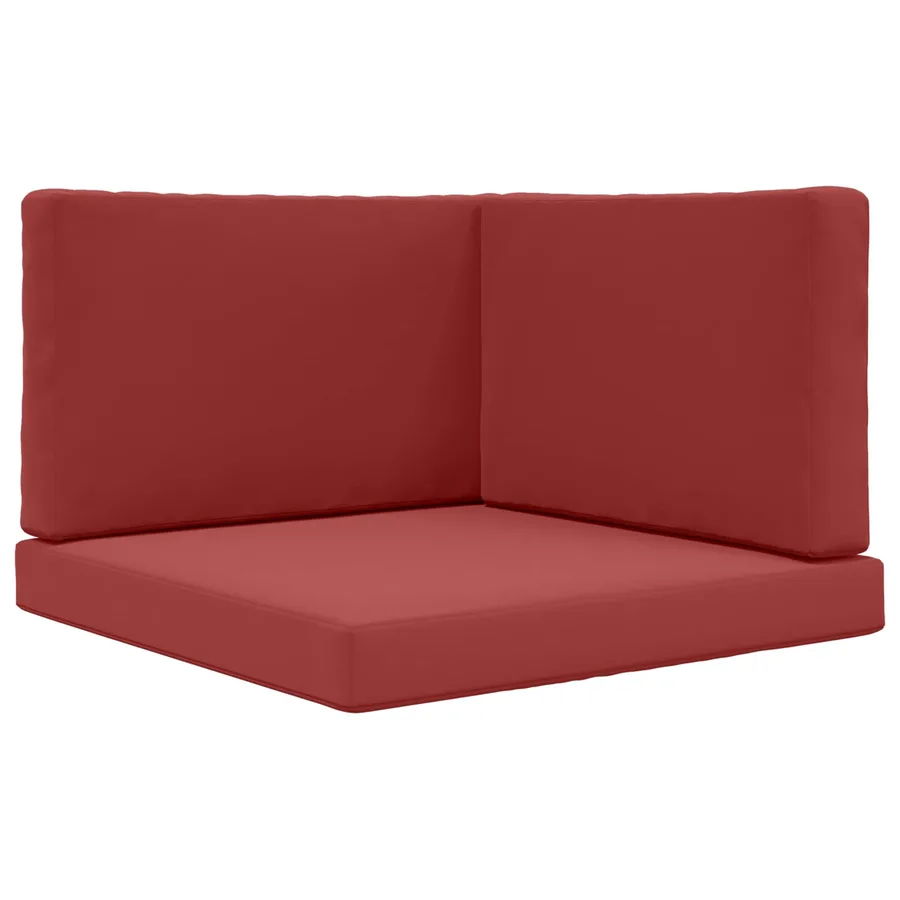 Coussin de canapé d'extérieur 3 pcs Bordeaux Polyester - 2