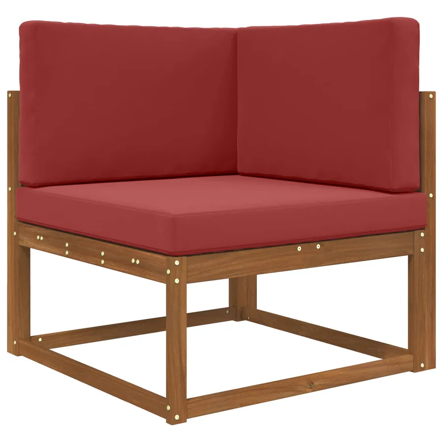 Coussin de canapé d'extérieur 3 pcs Bordeaux Polyester - 3