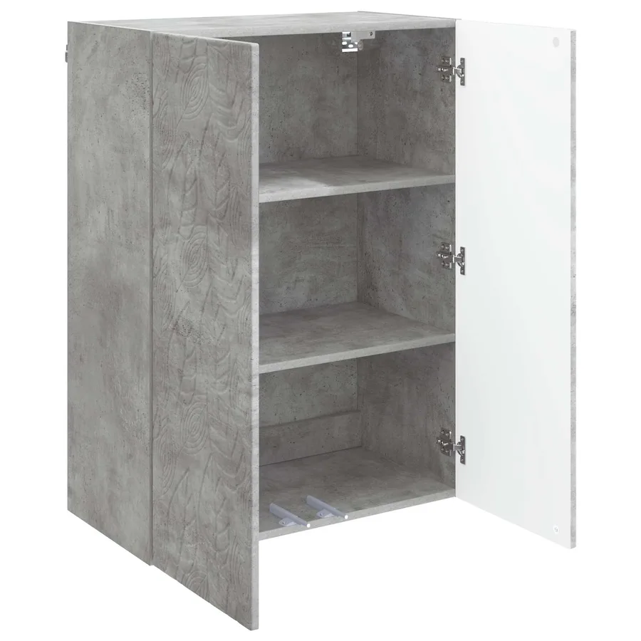 Armoire Murale Gris béton 66 x 34,5 x 90 cm Bois d'ingénierie - 3