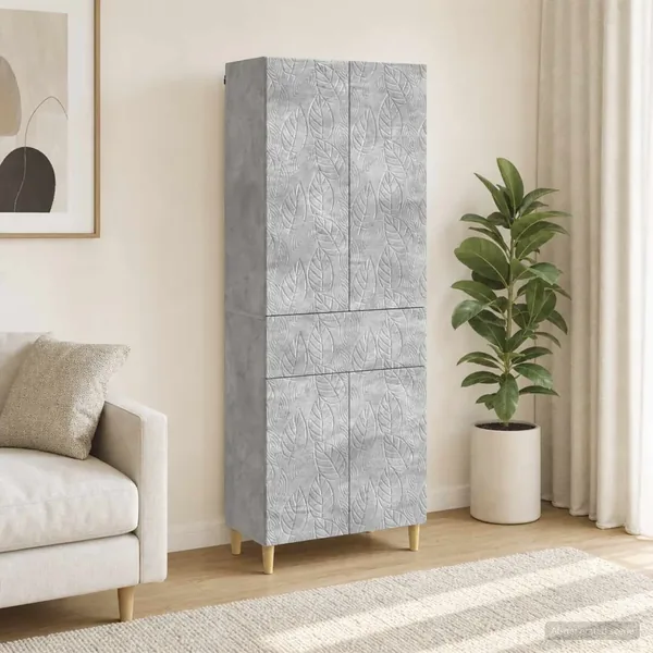 Ensemble de Meubles 2 pcs Gris béton Bois d'ingénierie