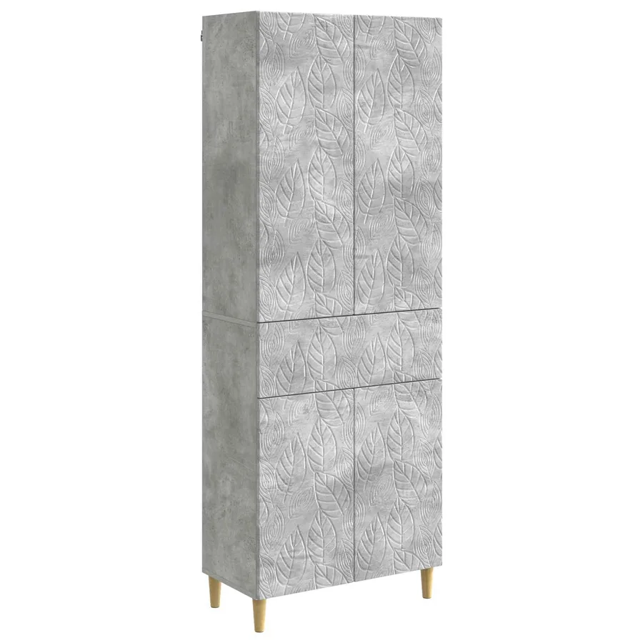 Ensemble de Meubles 2 pcs Gris béton Bois d'ingénierie - 2