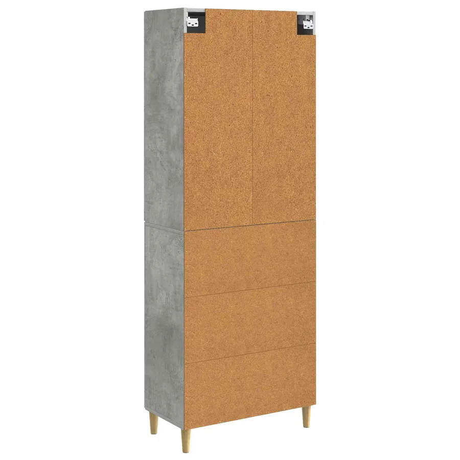 Ensemble de Meubles 2 pcs Gris béton Bois d'ingénierie - 7