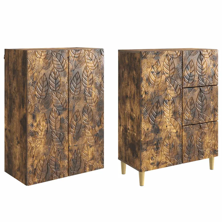 2 pcs Chêne fumé - 4