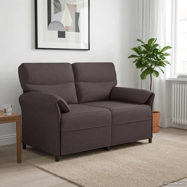 Canapé 100% polyester, cadre en métal, MDF, Contreplaqué