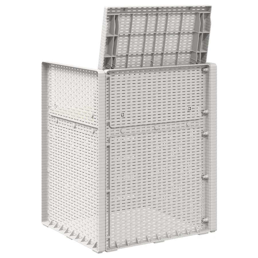 Chaises de jardin salle à manger 2 pcs Blanc et crème PP - 7