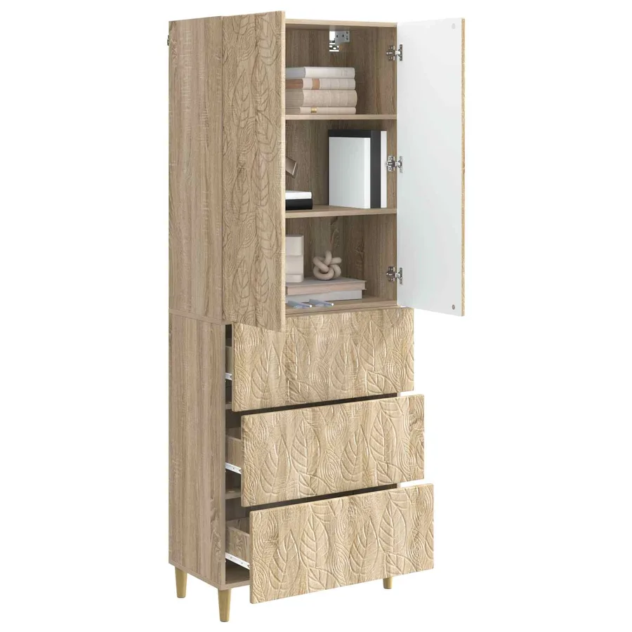 Ensemble de Meubles 2 pcs Chêne Sonoma 66 x 34,5 x 90 cm - 3