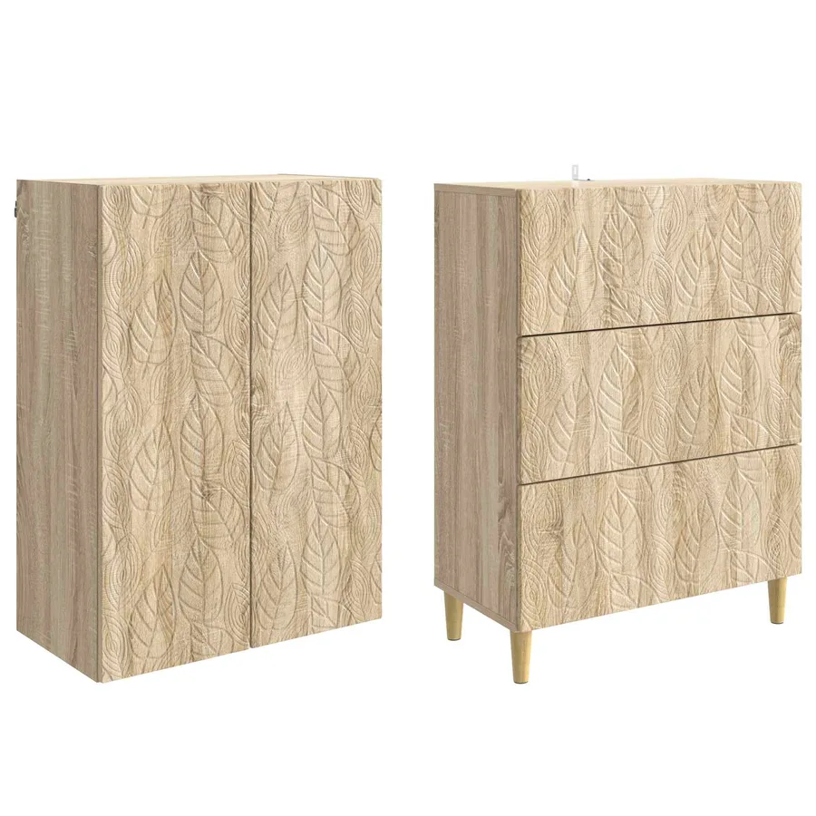 Ensemble de Meubles 2 pcs Chêne Sonoma 66 x 34,5 x 90 cm - 4
