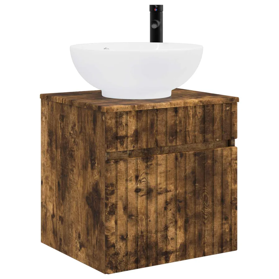 Ensemble d'armoire de salle de bain 4 pcs Chêne fumé - 5