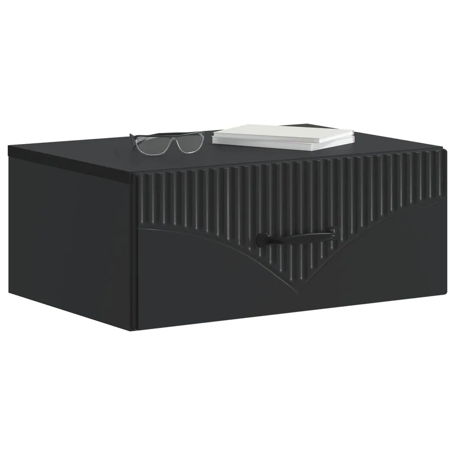 Cabinet de chevet mural 2 pcs Noir 49 x 34,5 x 20 cm - 3