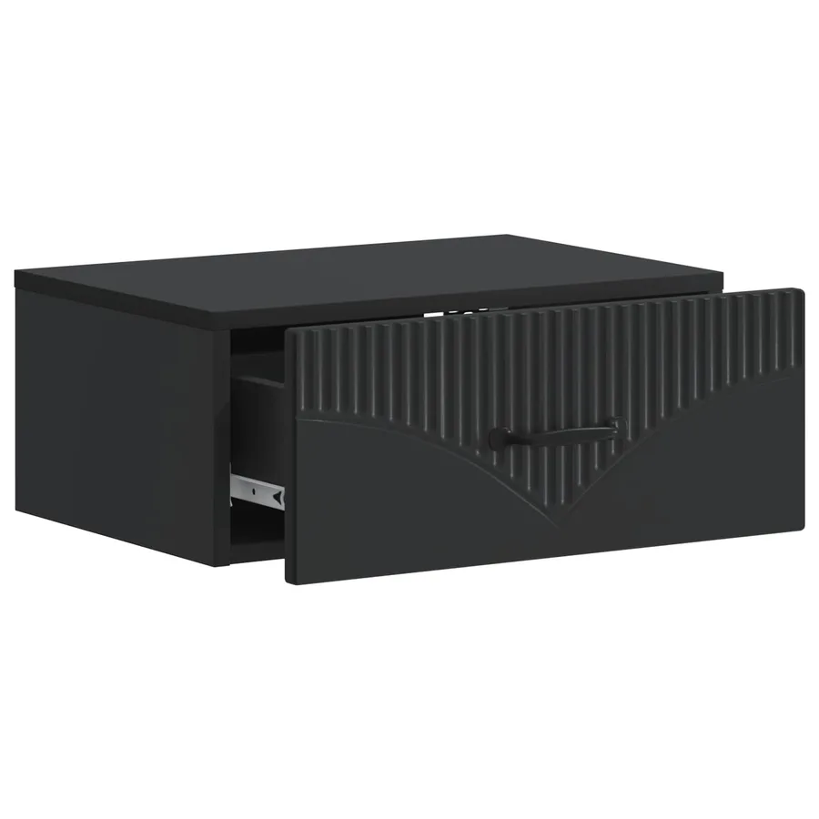 Cabinet de chevet mural 2 pcs Noir 49 x 34,5 x 20 cm - 6