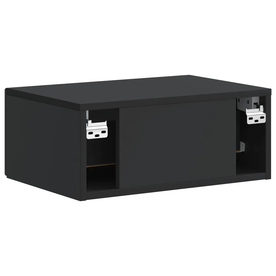 Cabinet de chevet mural 2 pcs Noir 49 x 34,5 x 20 cm - 9