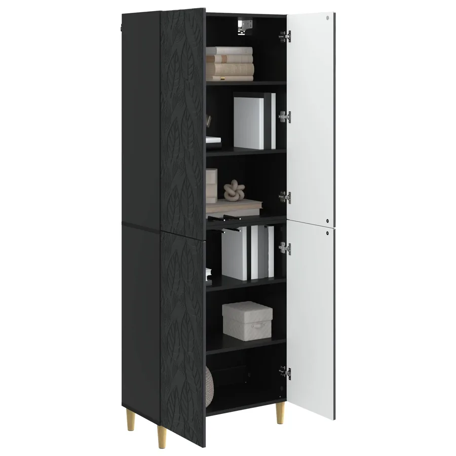 Ensemble de Meubles 2 pcs Noir Bois d'ingénierie - 3