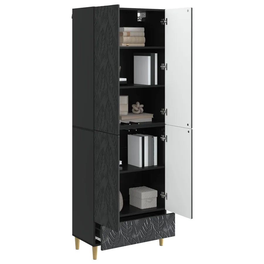 Ensemble de Meubles 2 pcs Noir Bois d'ingénierie - 3