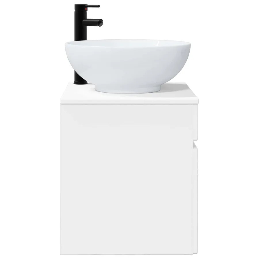 Meuble de lavabo mural Blanc brillant 49 x 44,5 x 66,5 cm - 3