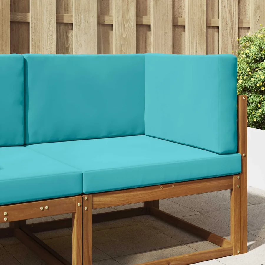 Coussin de canapé d'extérieur 3 pcs Turquoise Polyester