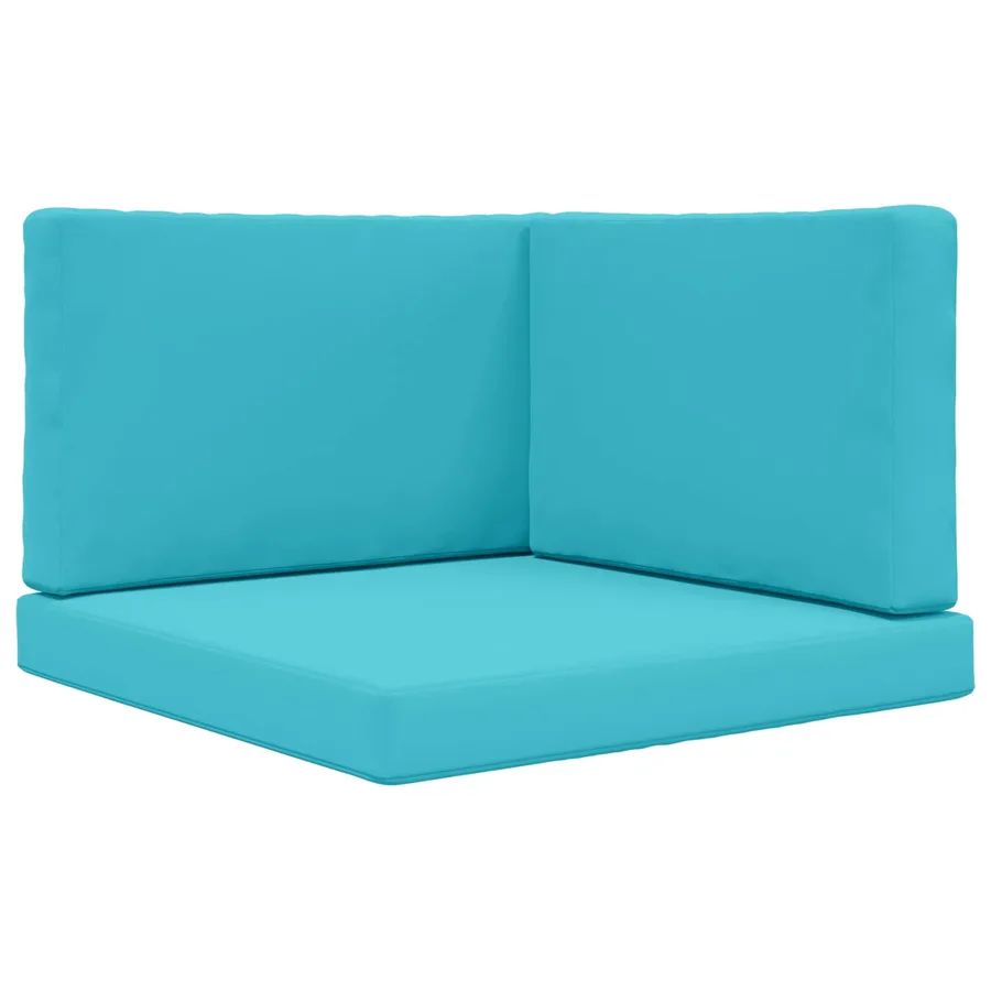 Coussin de canapé d'extérieur 3 pcs Turquoise Polyester - 2