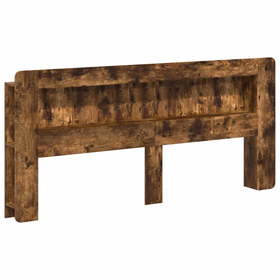 Cabinet de Tête de Lit Chêne Fumé 215 x 18,5 x 100 cm - 2