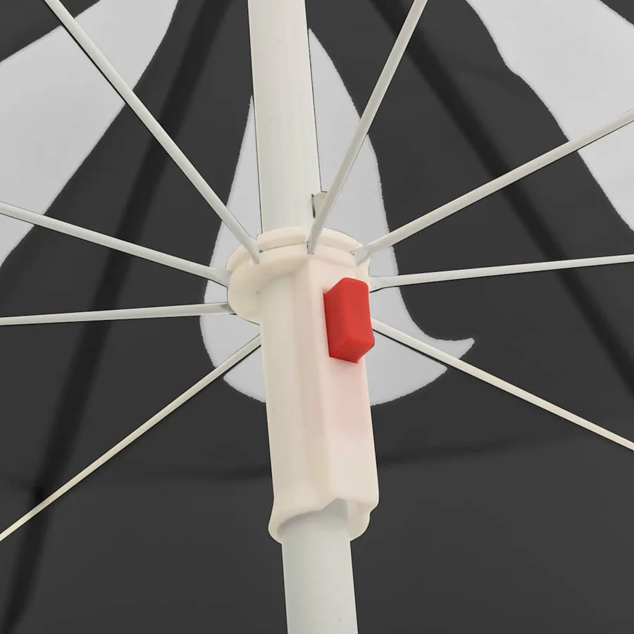 Parasol de jardin avec mât en acier anthracite 180 cm - 4