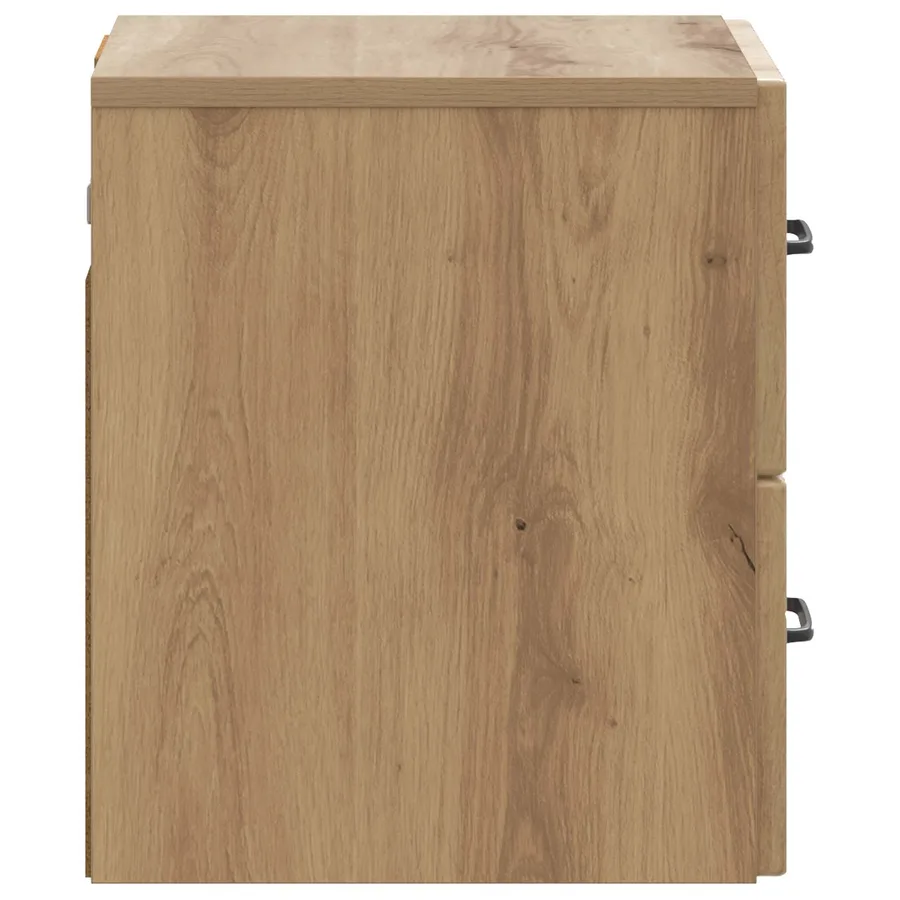 Cabinet de chevet mural Chêne artisanal 34,5 x 33 x 40 cm - 6