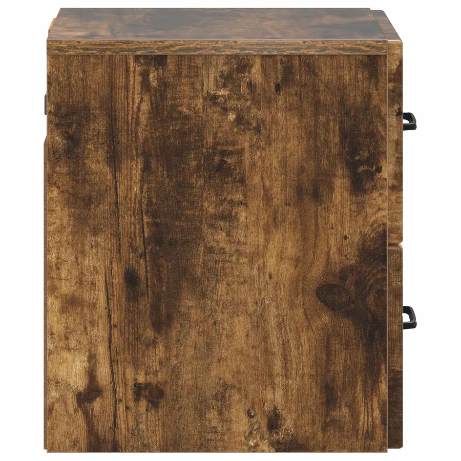 Cabinet de chevet mural Chêne fumé 34,5 x 33 x 40 cm - 6