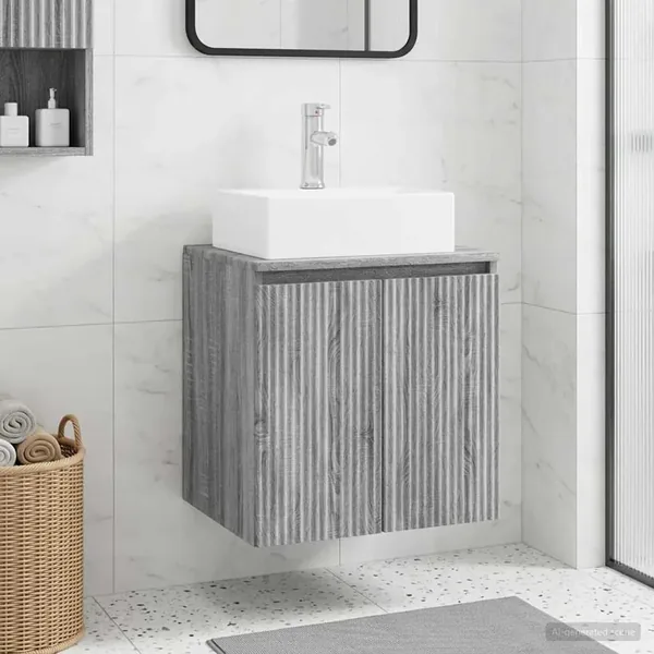 Vanité de lavabo mural Sonoma gris 49,5 x 41 x 62,5 cm