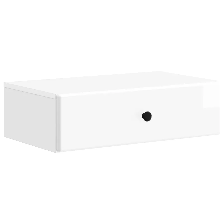 Table d'appoint murale Blanc brillant 59 x 34,5 x 17 cm - 2