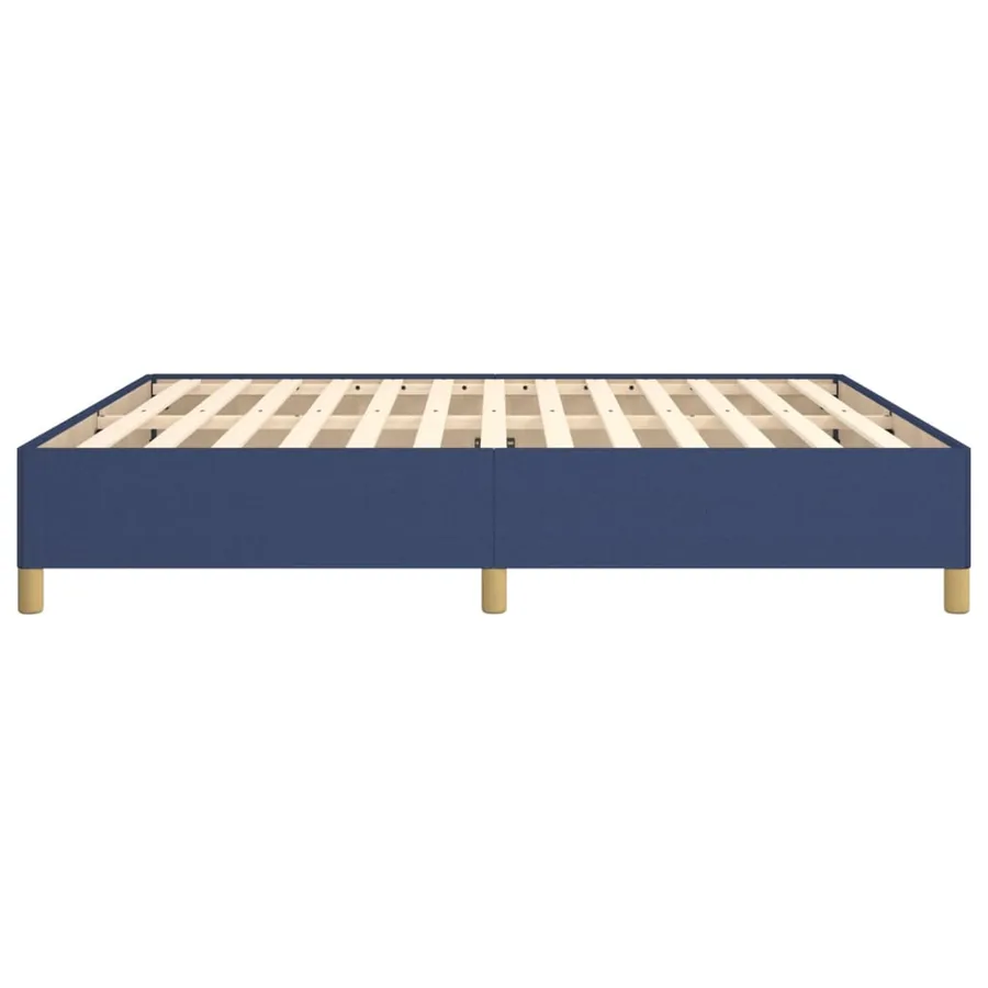 Cadre de lit sans matelas bleu 160x200 cm tissu - 6