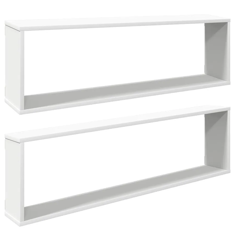 Étagères cube murales 2 pcs blanc 100x15x30cm bois d'ingénierie - 2