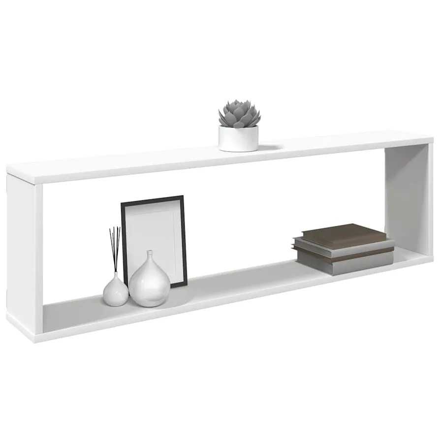 Étagères cube murales 2 pcs blanc 100x15x30cm bois d'ingénierie - 4