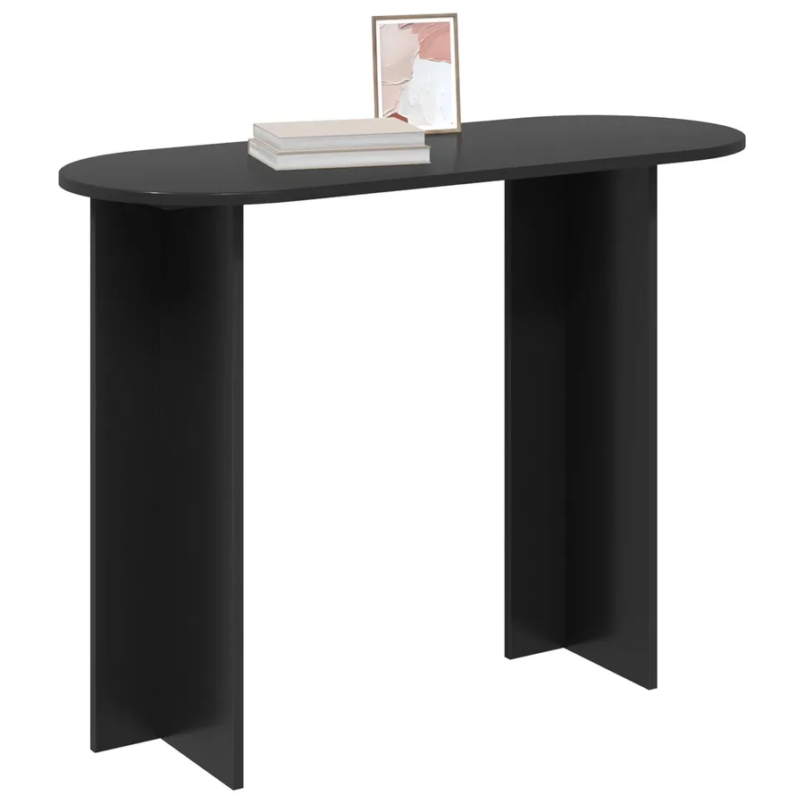 Table console Chêne noir 100 x 39,5 x 75 cm Bois d'ingénierie - 3