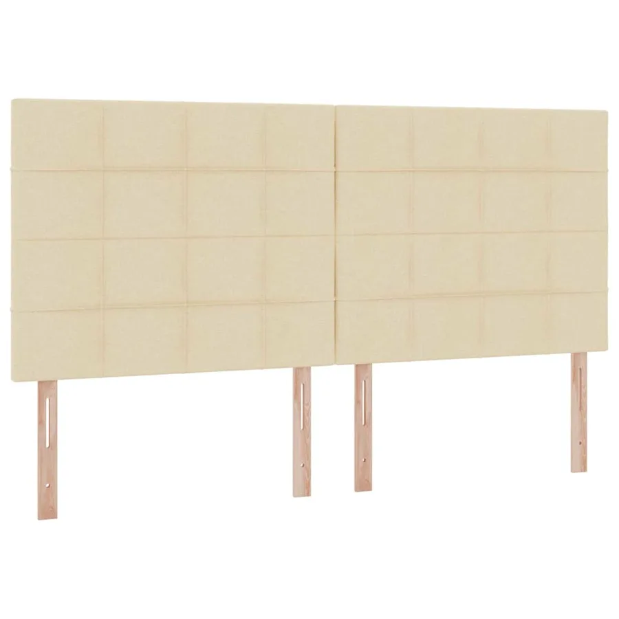 Lit de rangement LED avec matelas Crème 200 x 200 cm Tissu - 10