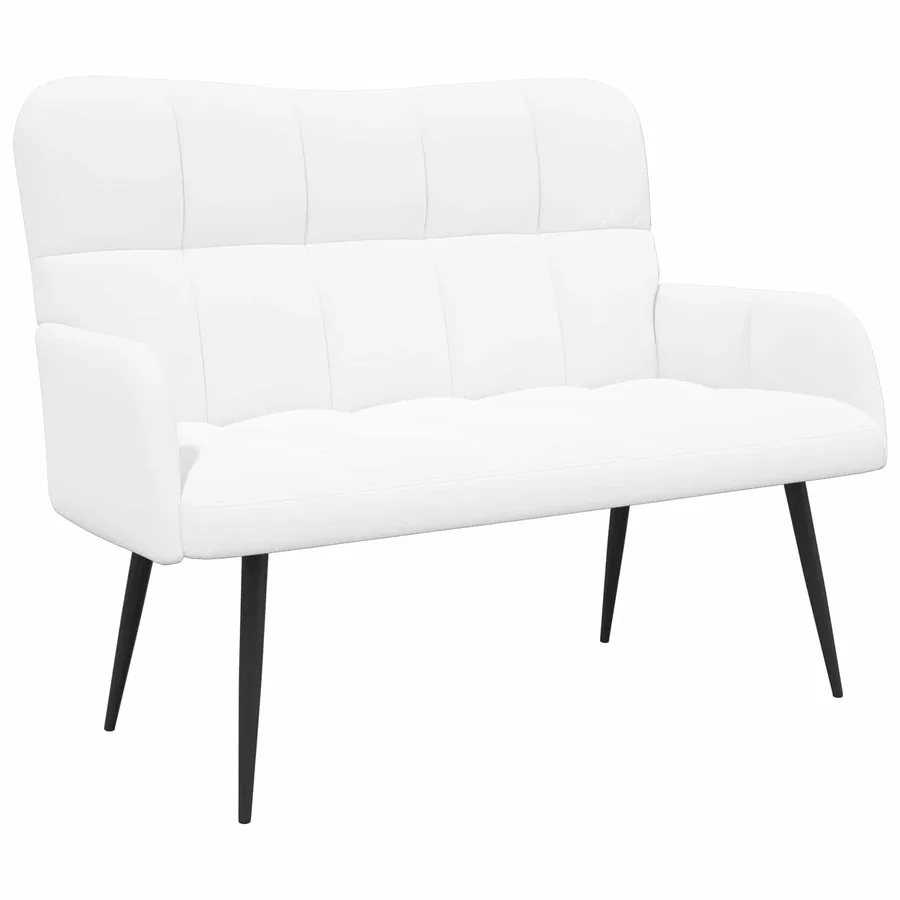 Sofa 2 places Blanc 115 x 61 x 87 cm Tissu - 2