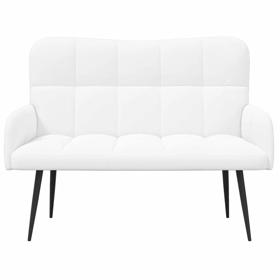 Sofa 2 places Blanc 115 x 61 x 87 cm Tissu - 4