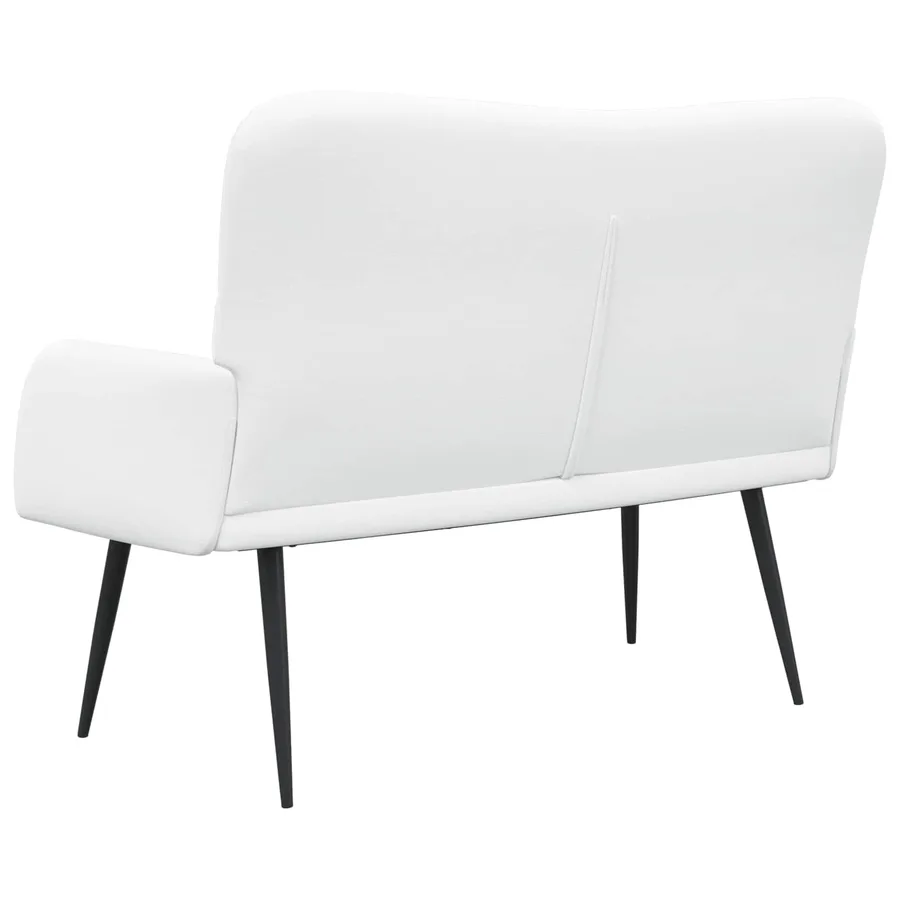 Sofa 2 places Blanc 115 x 61 x 87 cm Tissu - 6