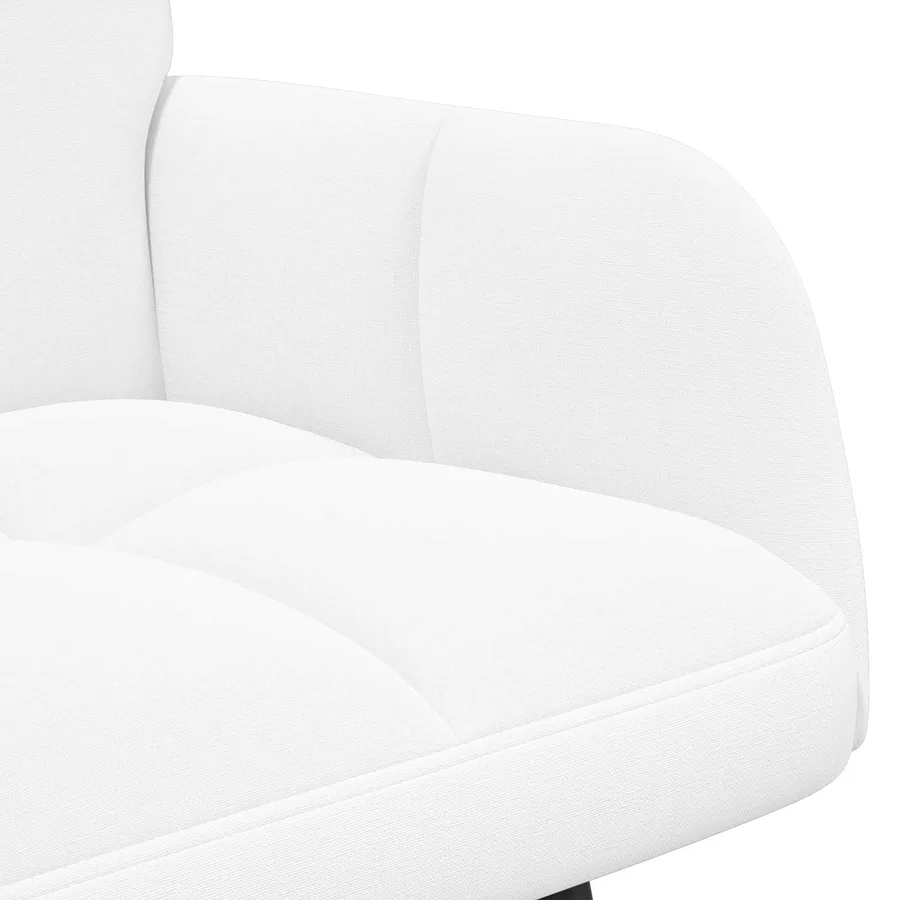 Sofa 2 places Blanc 115 x 61 x 87 cm Tissu - 7
