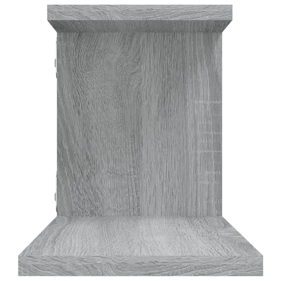 Étagère TV murale Sonoma gris 125x18x23 cm Bois d'ingénierie - 6