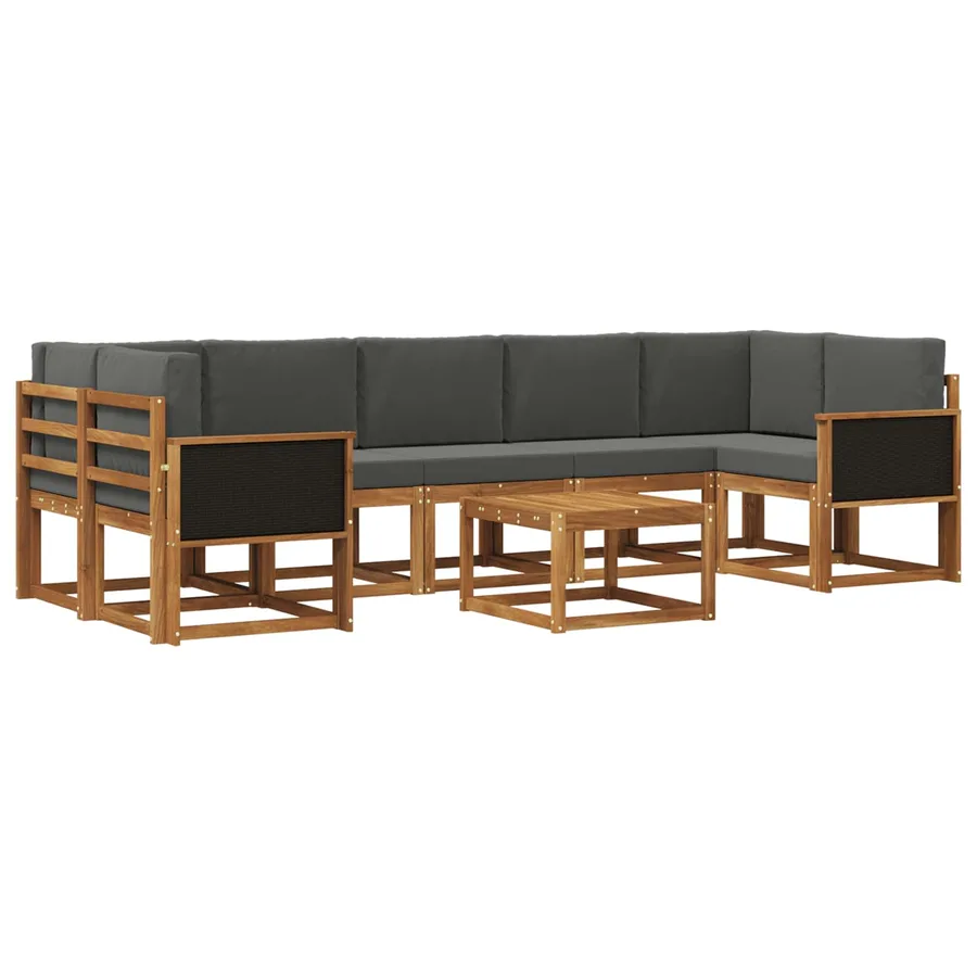 Ensemble de canapés d'extérieur avec coussin 6 pcs - 2