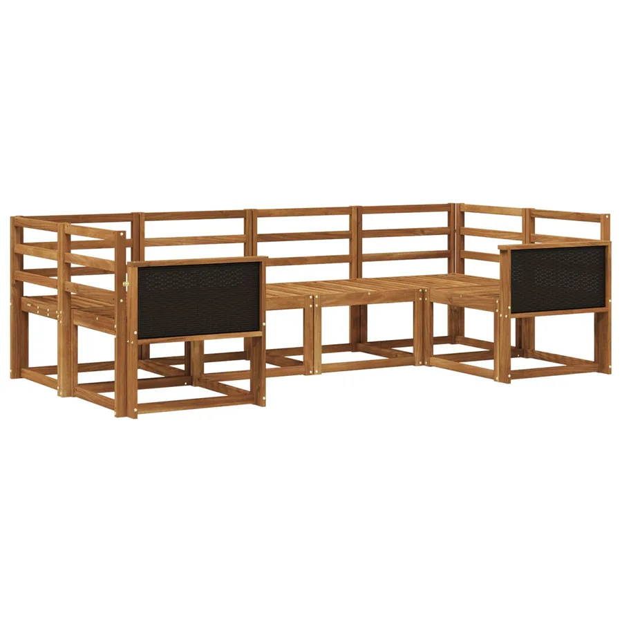 Ensemble de canapés d'extérieur 6 pcs Naturel - 2