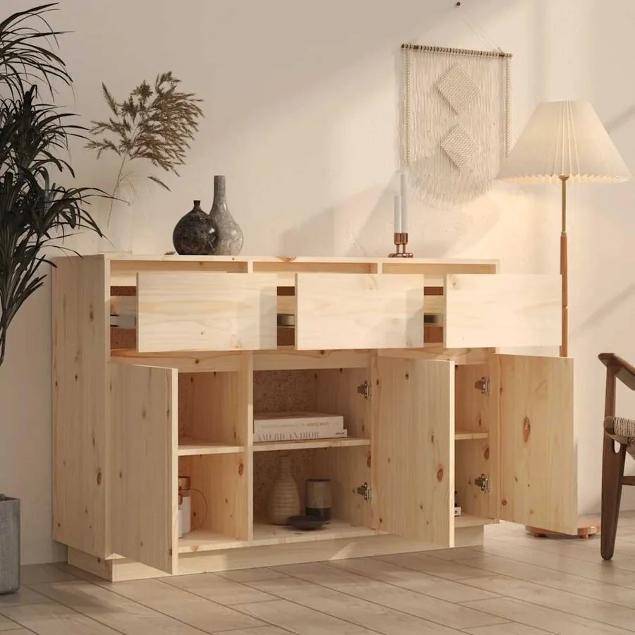 Buffet 111x36x75 cm Bois massif de pin - 6