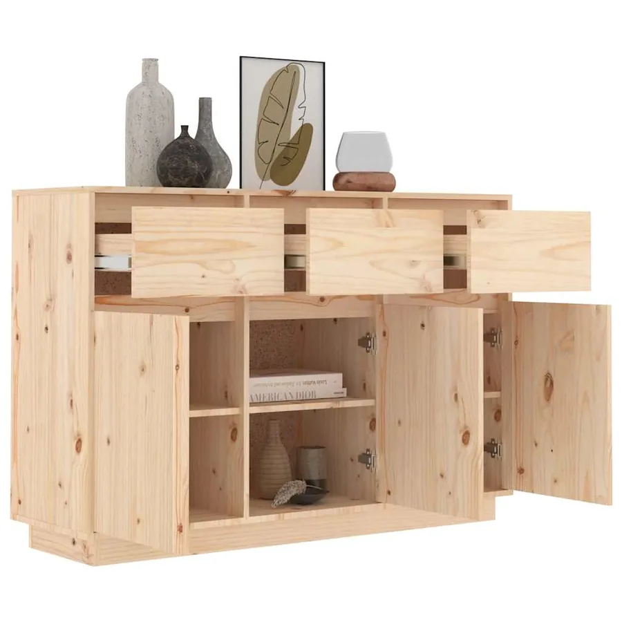Buffet 111x36x75 cm Bois massif de pin - 7