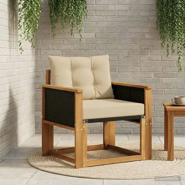 Sofa de milieu extérieur Bois d'Acacia Massif Naturel