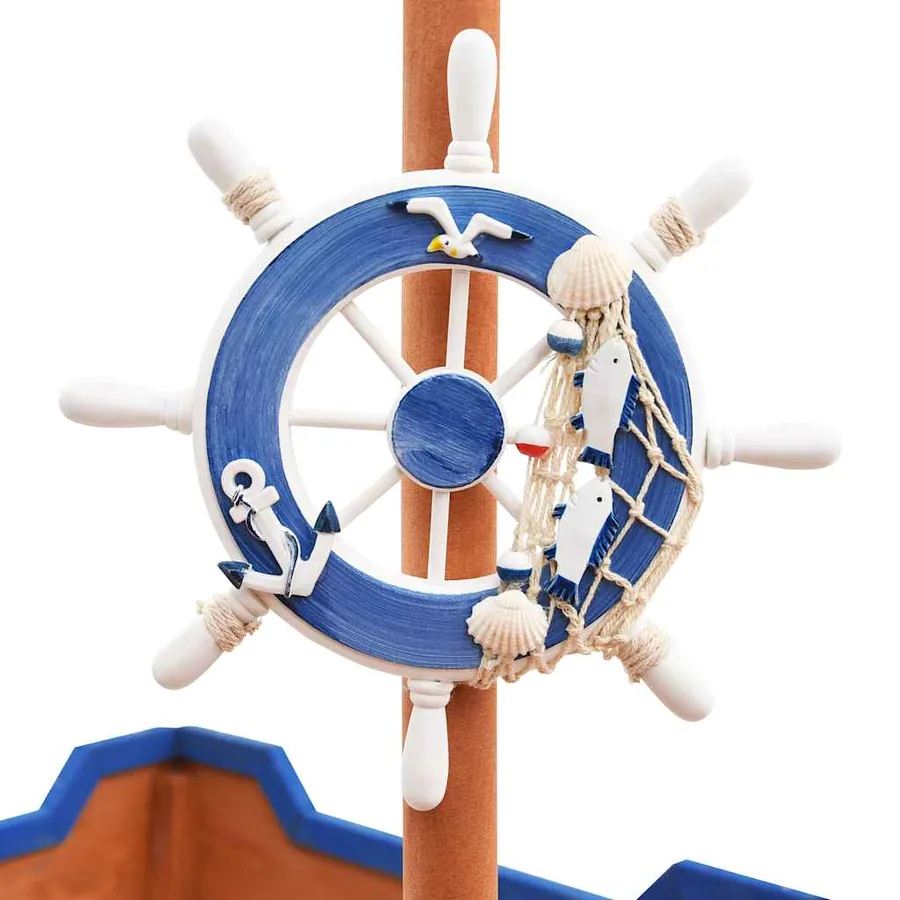 Bac à sable bateau pirate Bois de sapin 190x94,5x101 cm - 6
