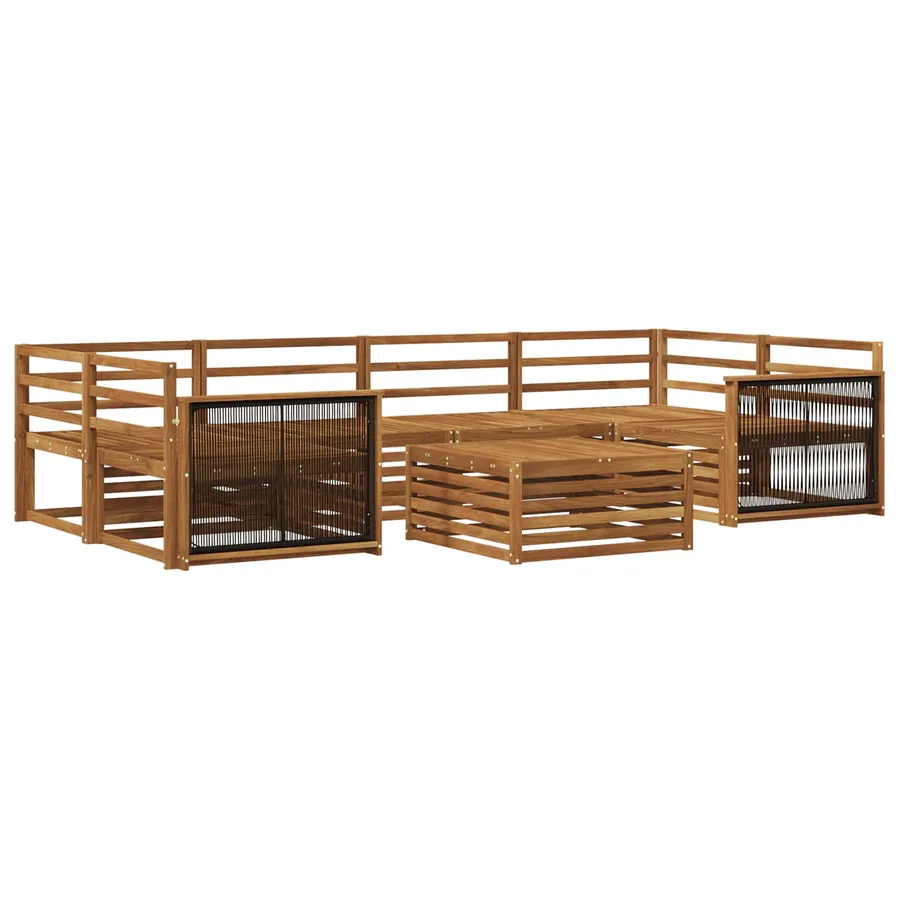 Ensemble de canapés d'extérieur 7 pcs Naturel - 2